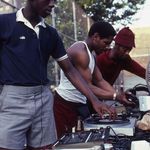 3DJs:  Park Jam at the Patterson Houses, the Bronx, 1982.  By Henry Chalfant.